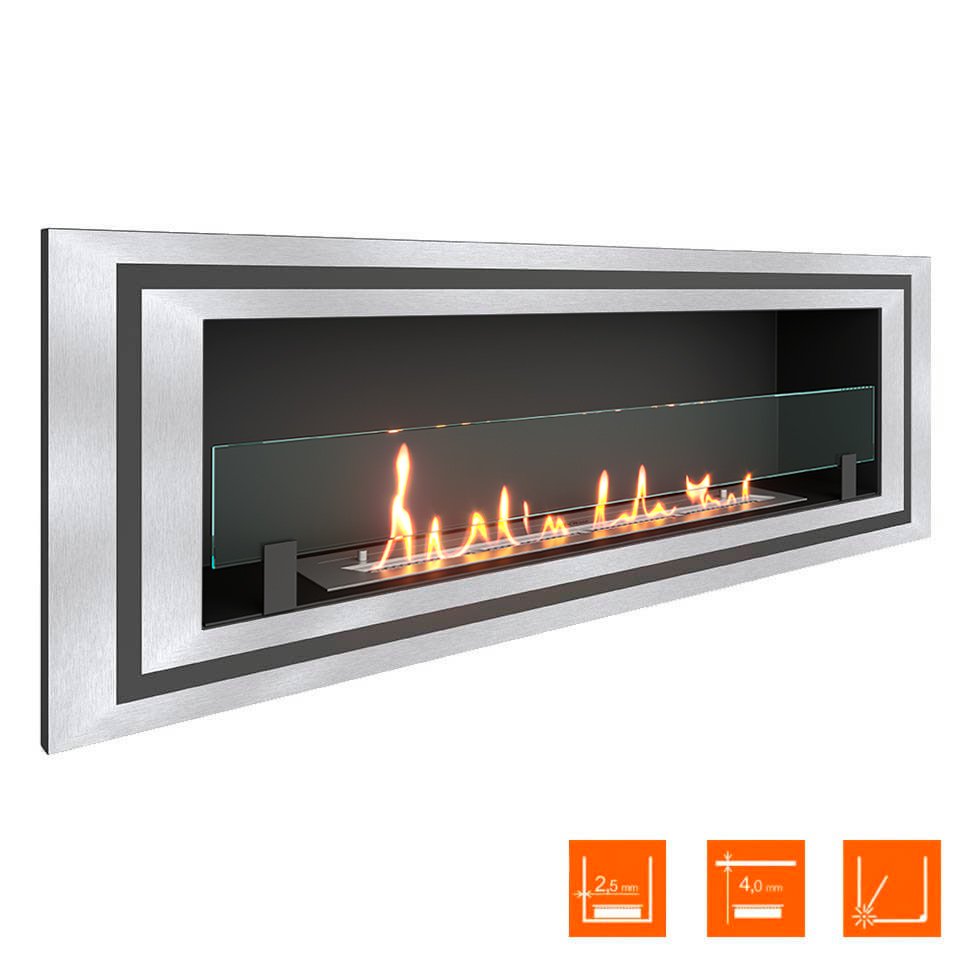 Биокамин встраиваемый SteelHeat LONG-D 1200 Small 