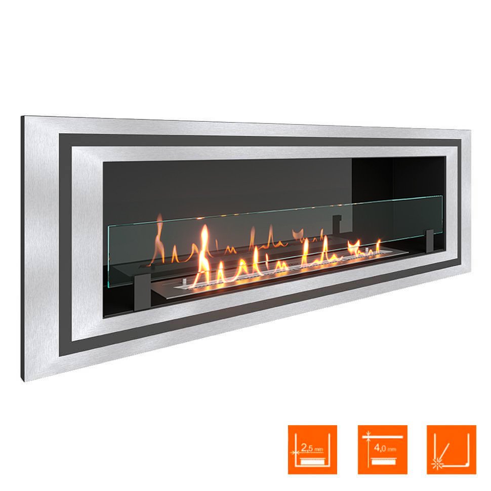 Биокамин встраиваемый SteelHeat LONG-D 1200 Small 