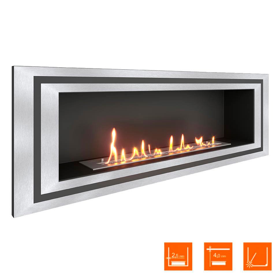 Биокамин встраиваемый SteelHeat LONG-D 1200 Small 