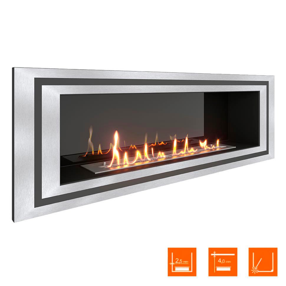 Биокамин встраиваемый SteelHeat LONG-D 1200 Small 