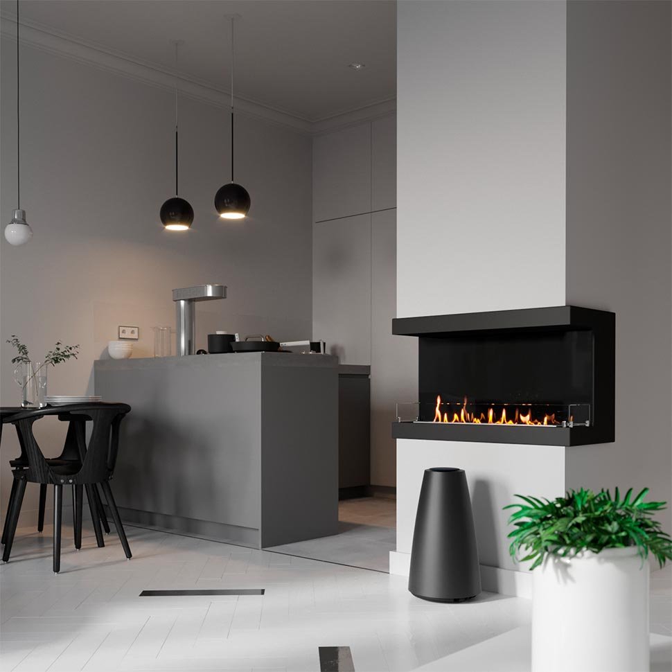 Биокамин фронтальный SteelHeat LONG 900 