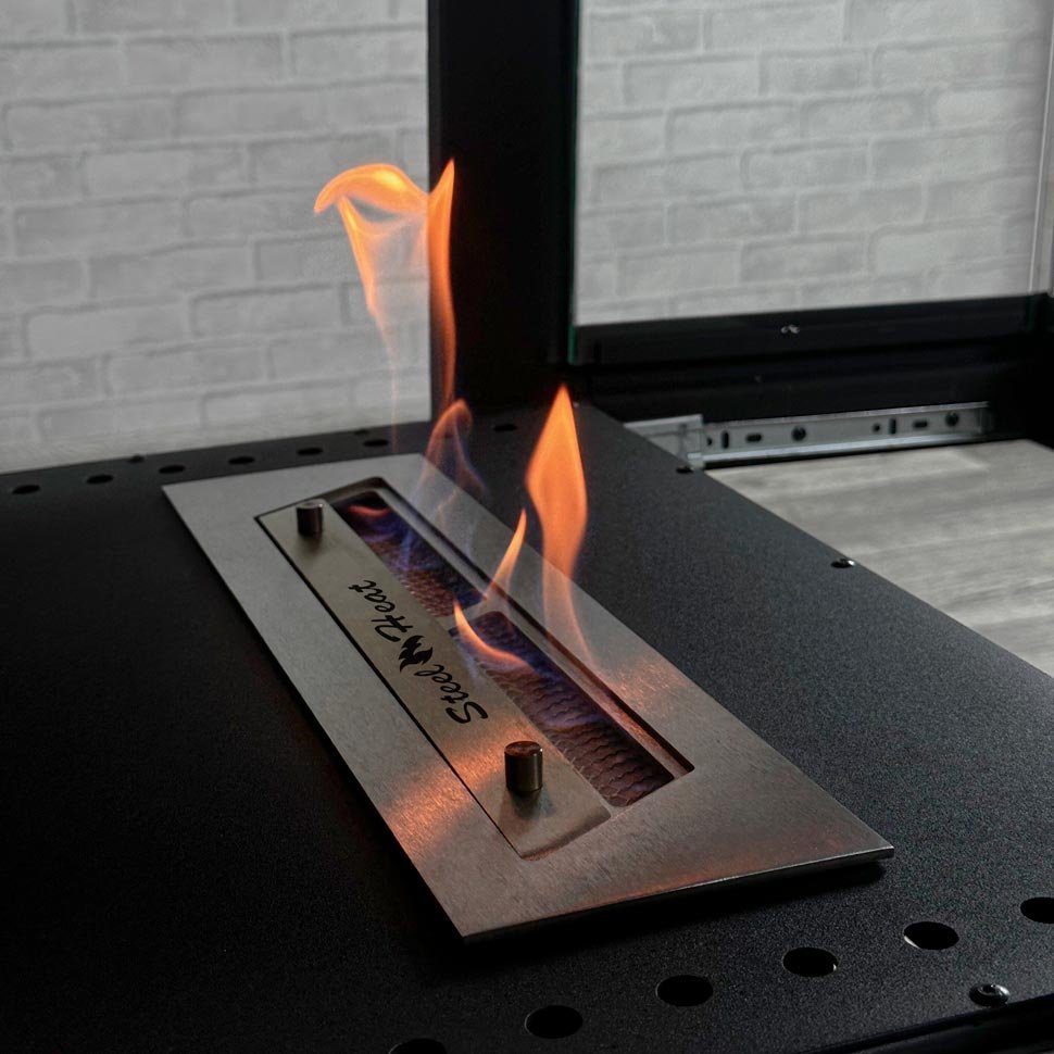 Напольный биокамин SteelHeat FAMILY черный 