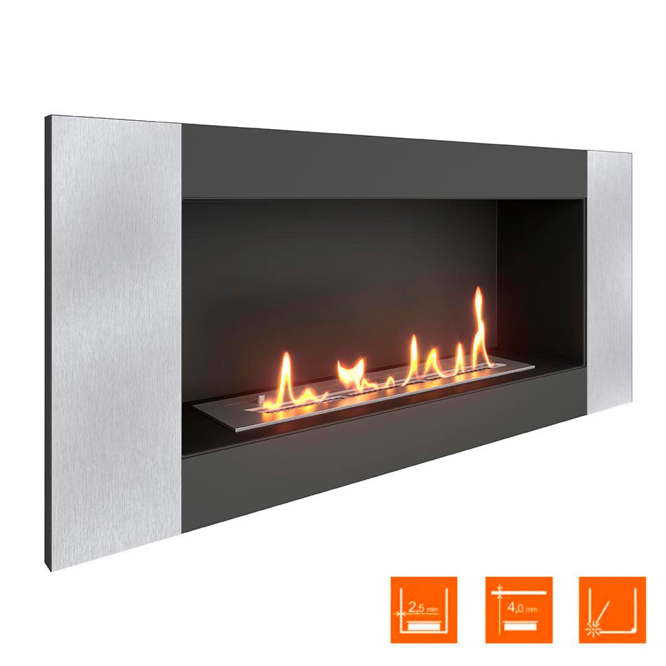 Биокамин встраиваемый SteelHeat LONG-V 900 Small 