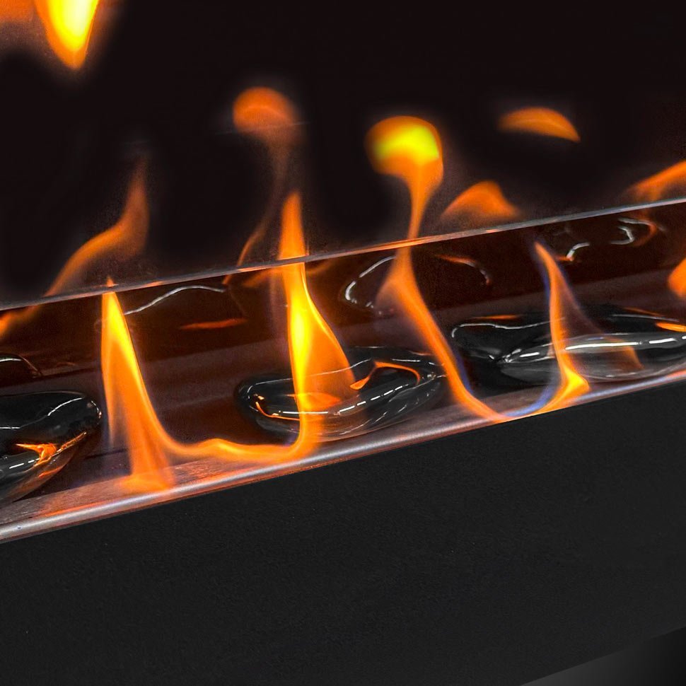 Декоративные керамические камни, 5 шт,  гладкие черные 