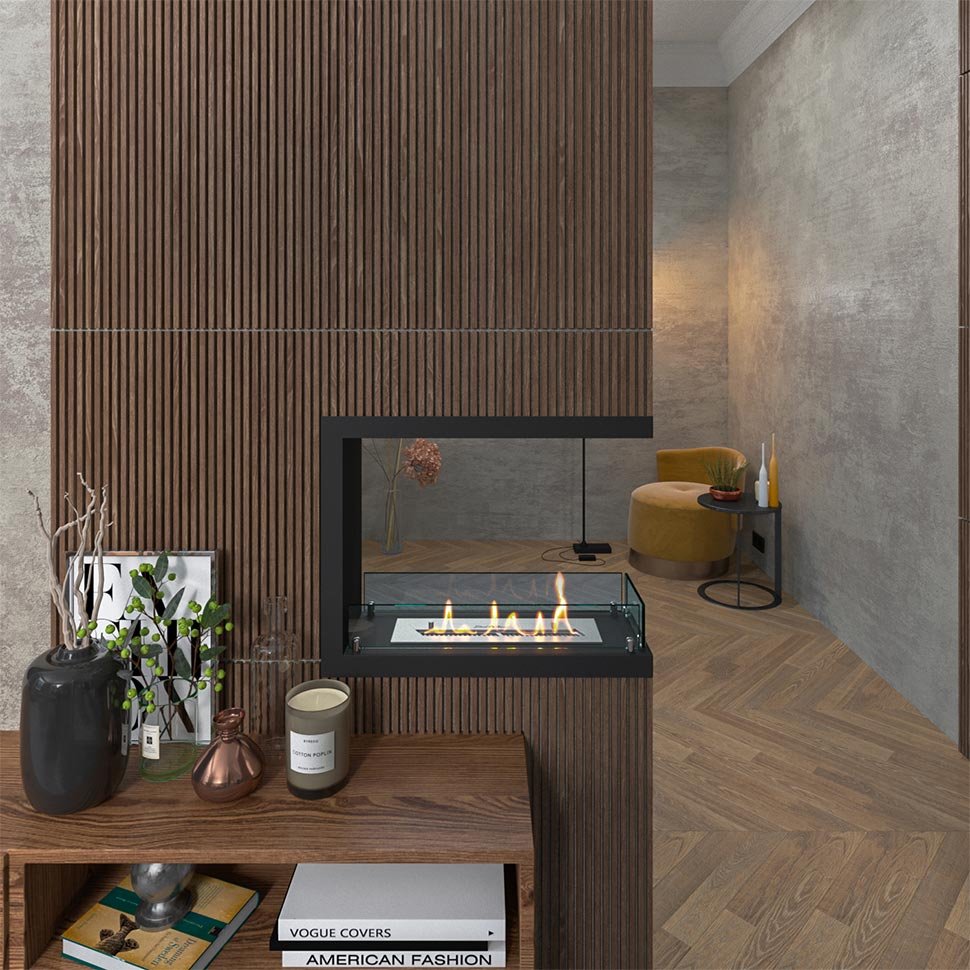 Биокамин торцевой SteelHeat Leader 600 