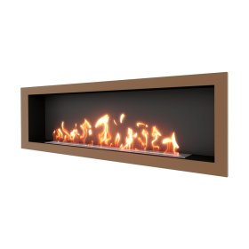 Биокамин встраиваемый SteelHeat ONE 1700 с рамкой цвет бронза