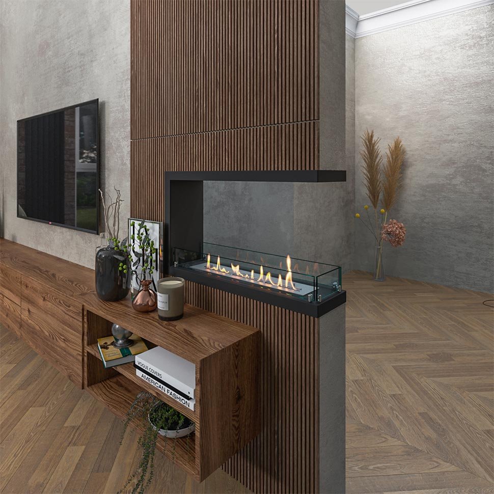 Биокамин торцевой SteelHeat Leader 800 