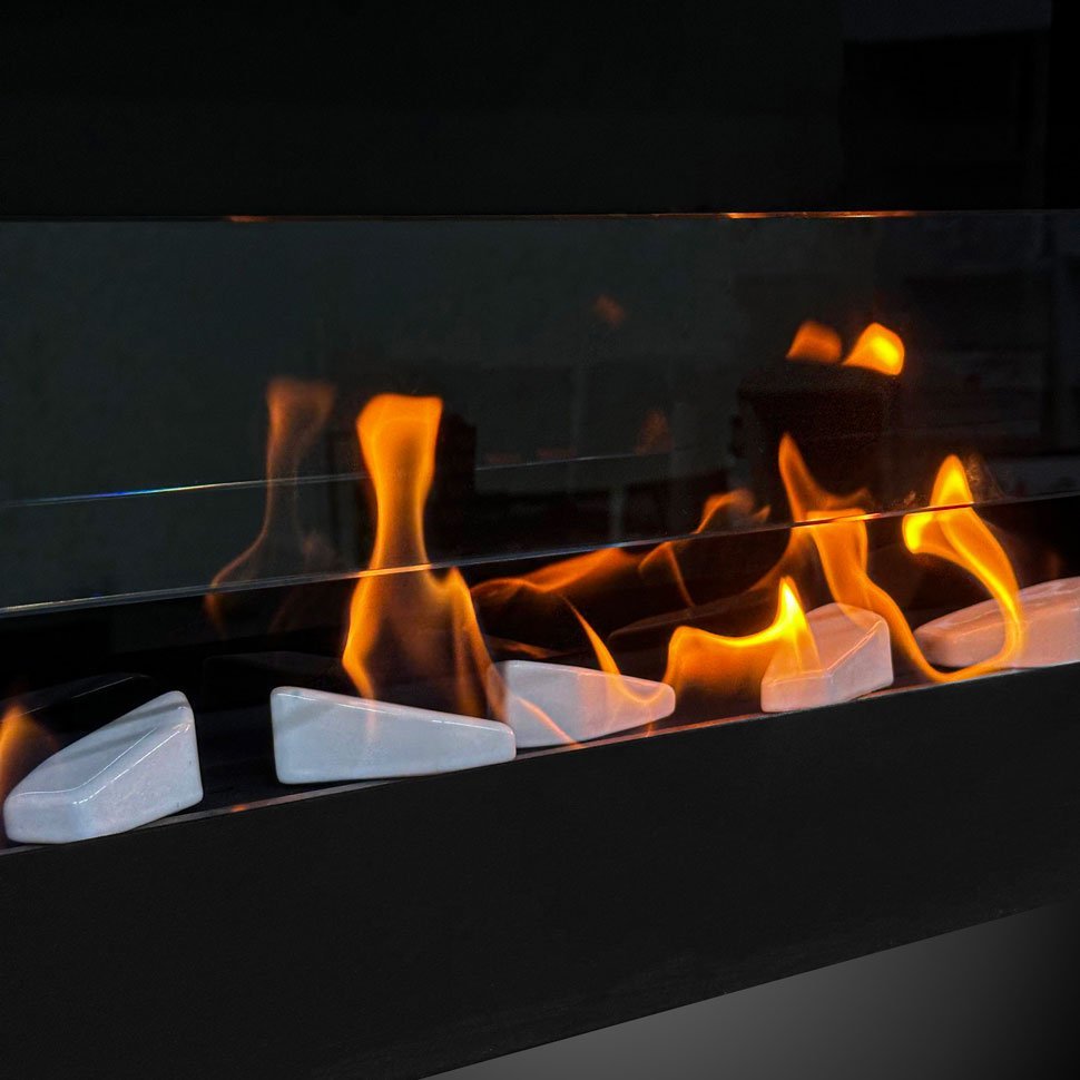 Декоративные керамические камни, 5 шт, граненые белые 