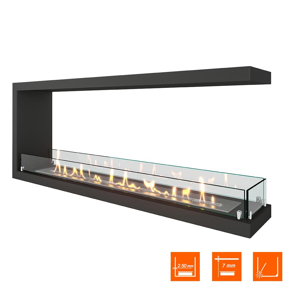 Биокамин торцевой SteelHeat Leader 1200 