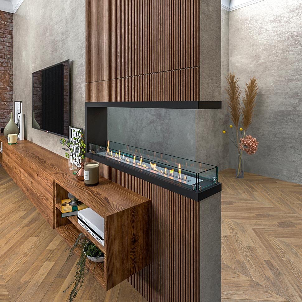 Биокамин торцевой SteelHeat Leader 1200 