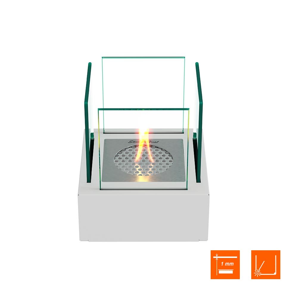 Настольный биокамин SteelHeat GLORIA белый 