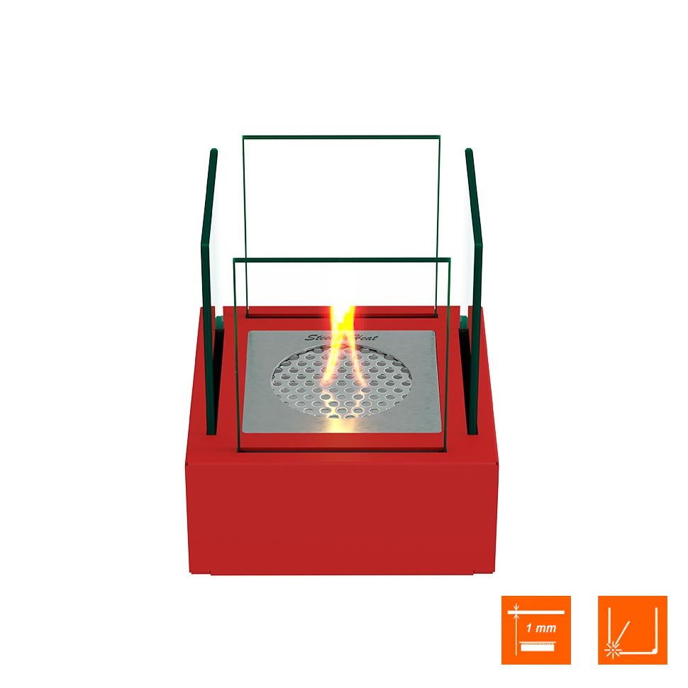 Настольный биокамин SteelHeat GLORIA красный 