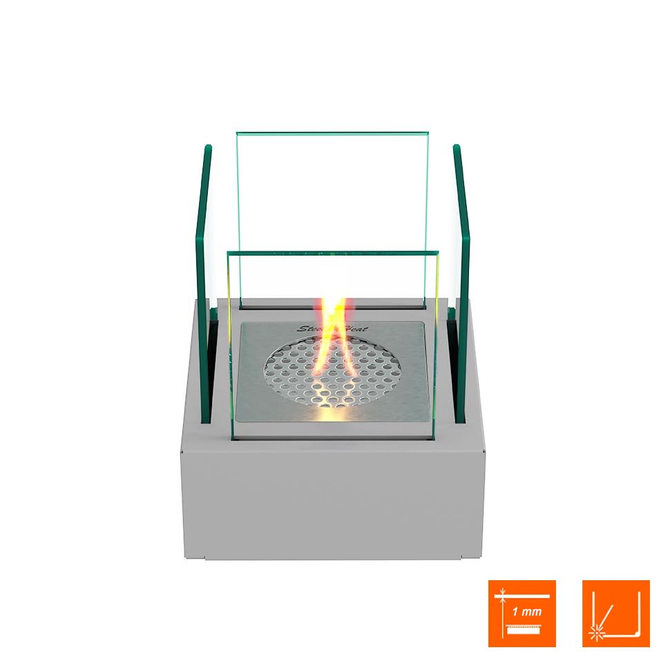 Настольный биокамин SteelHeat GLORIA серый 