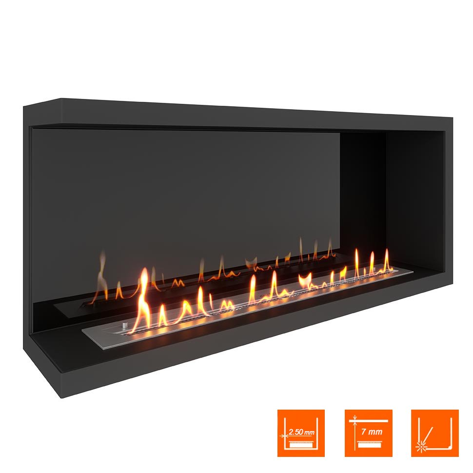 Биокамин угловой SteelHeat Leader 1100 левый 