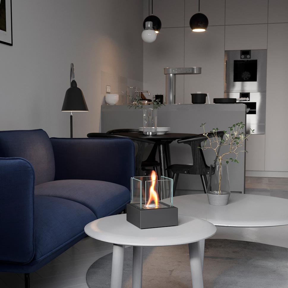 Настольный биокамин SteelHeat GLORIA черный 