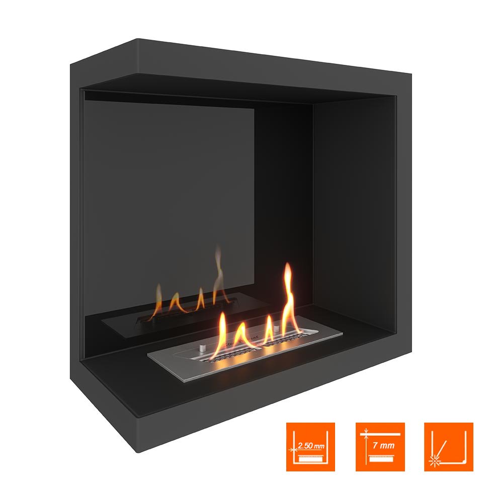 Биокамин угловой SteelHeat Leader 500 левый 