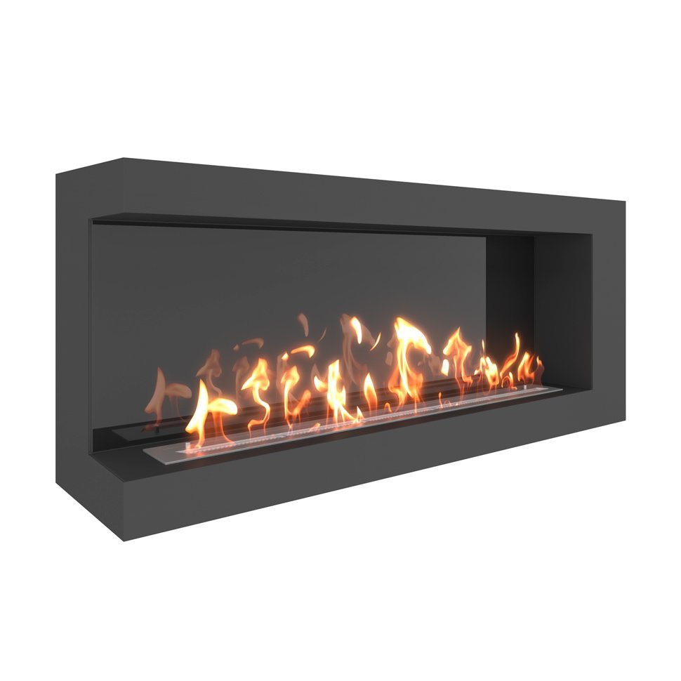 Биокамин угловой SteelHeat GRAND 1300 левый 