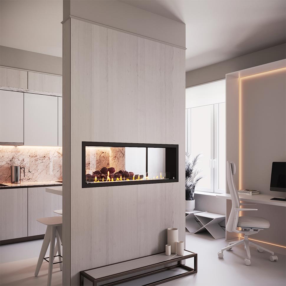 Биокамин сквозной SteelHeat Leader 1400 