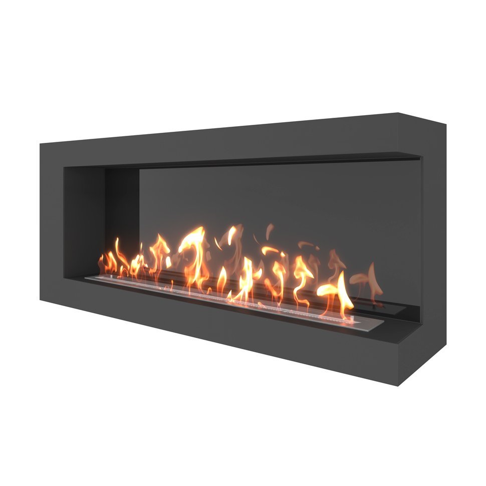 Биокамин угловой SteelHeat GRAND 1300 правый 