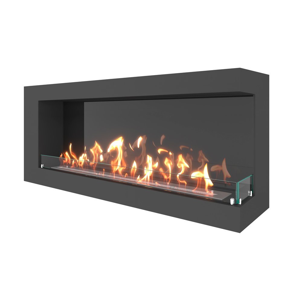 Биокамин угловой SteelHeat GRAND 1300 правый 