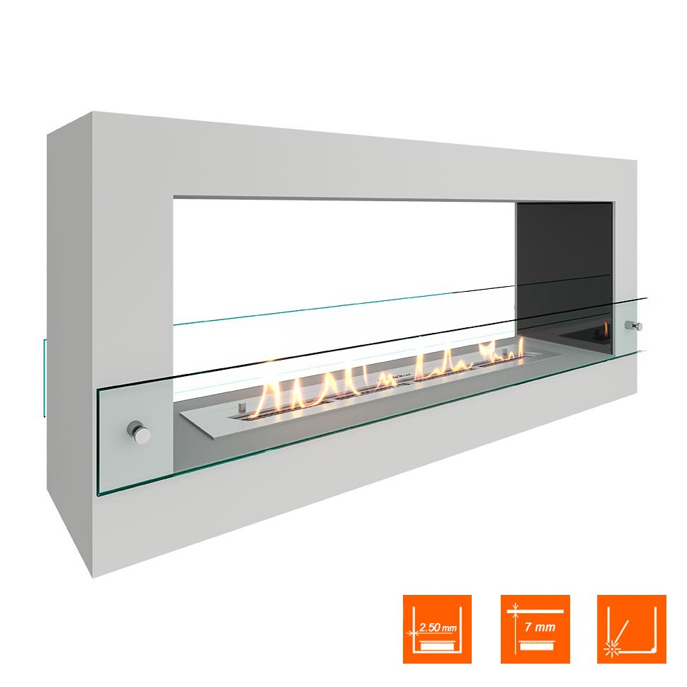 Биокамин SteelHeat FRAME ONE 1000 белый 