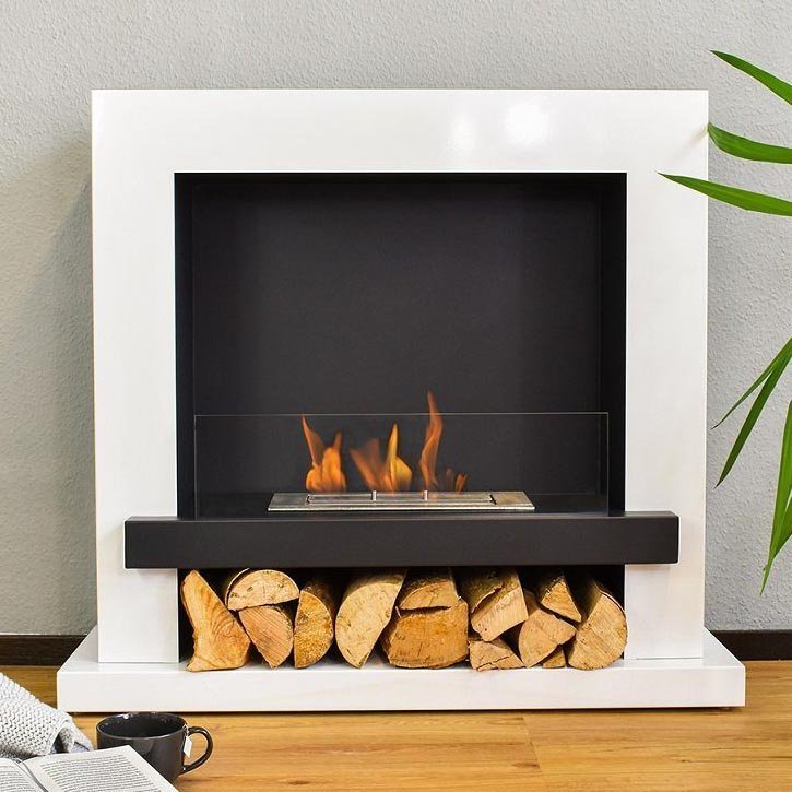 Напольный биокамин Starck белый 