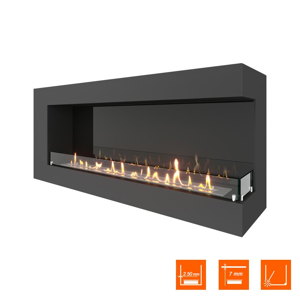 Биокамин угловой SteelHeat GRAND 1400 правый 