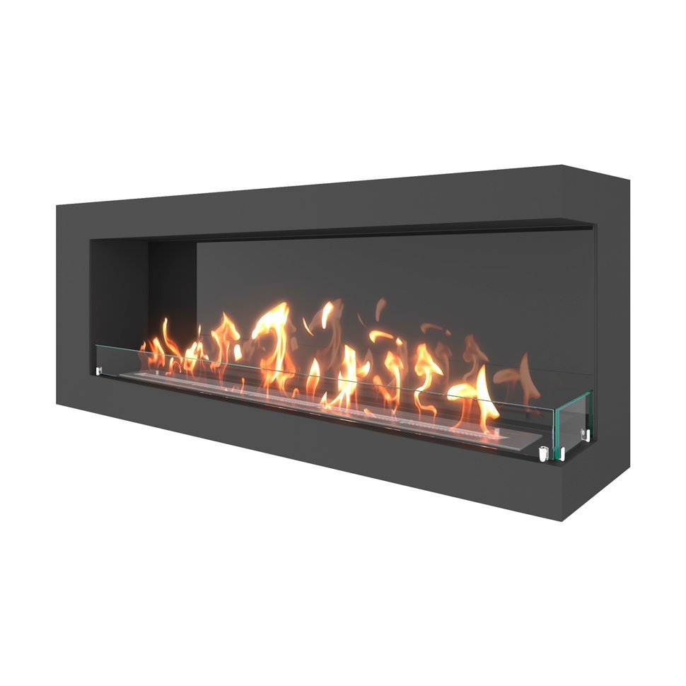 Биокамин угловой SteelHeat GRAND 1400 правый 