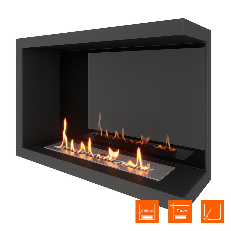 Биокамин угловой SteelHeat Leader 700 правый 