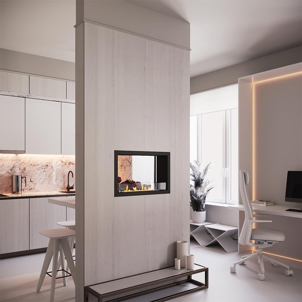 Биокамин сквозной SteelHeat Leader 600 