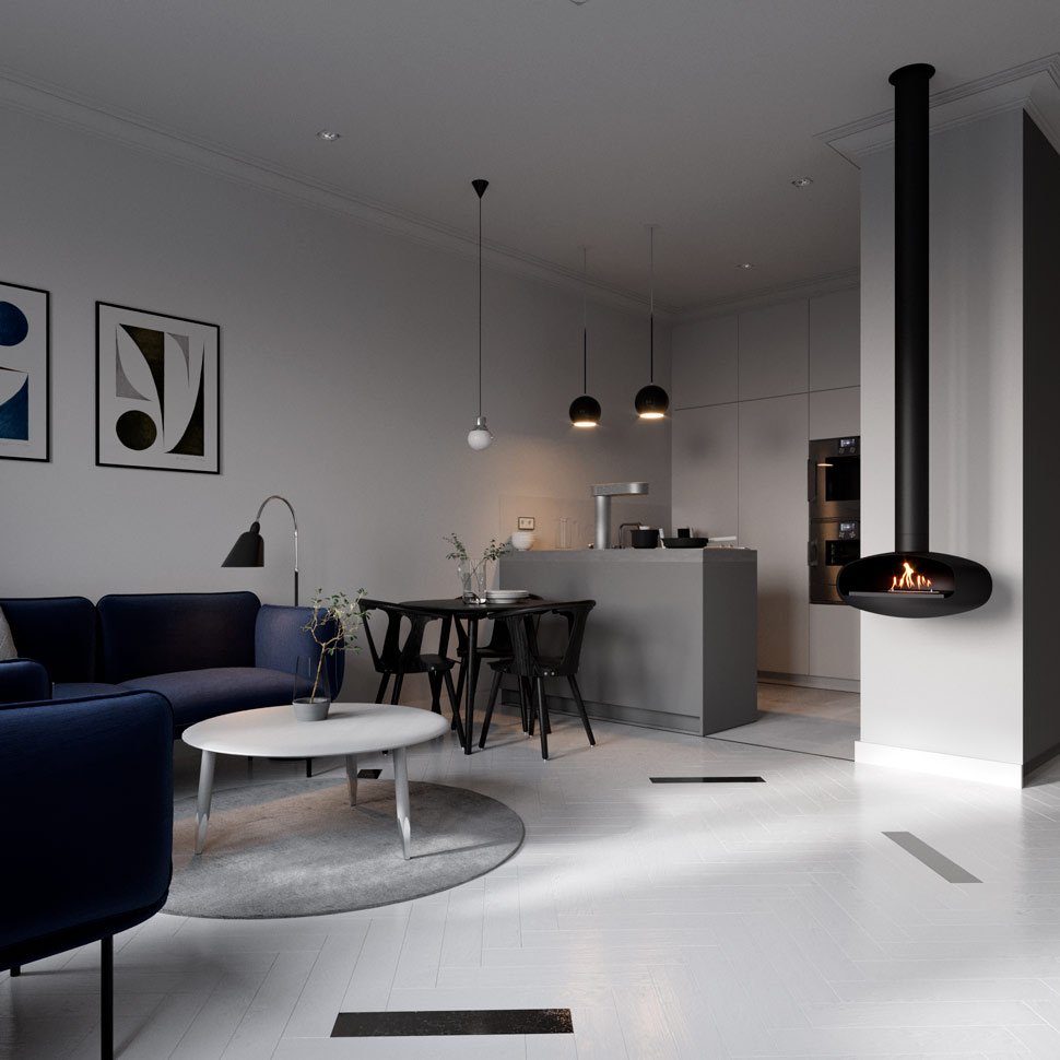 Подвесной биокамин Steelheat Ellipse 600 