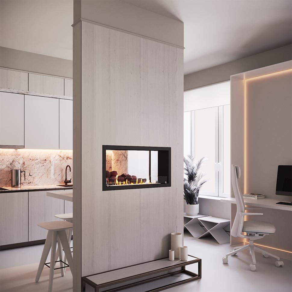 Биокамин сквозной SteelHeat Leader 800 