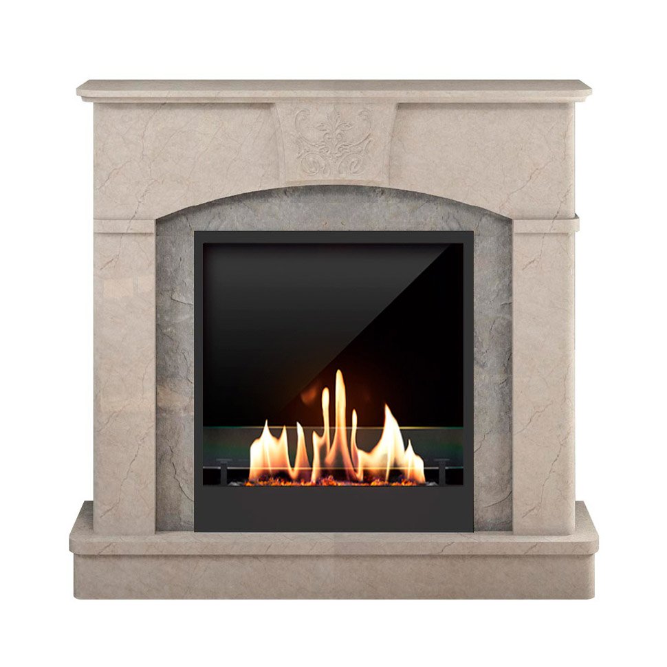 Биокамин в мраморном портале SteelHeat Praga 