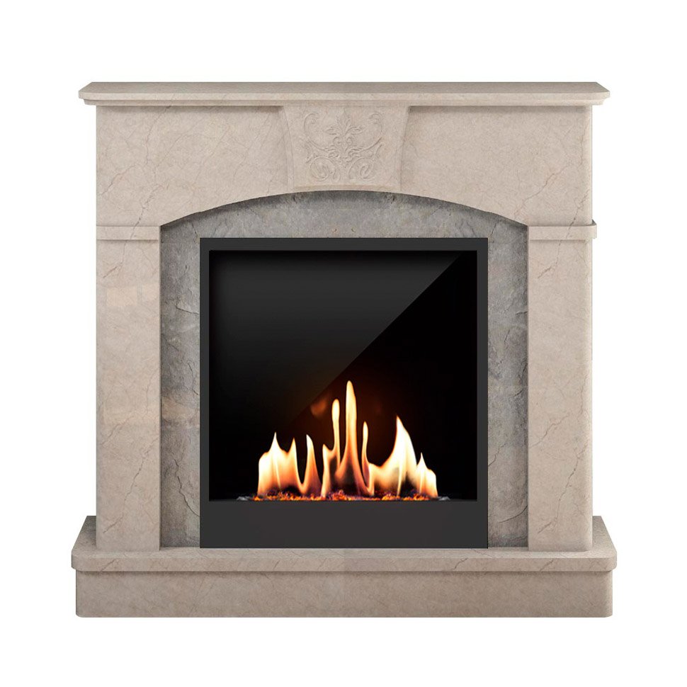 Биокамин в мраморном портале SteelHeat Praga 