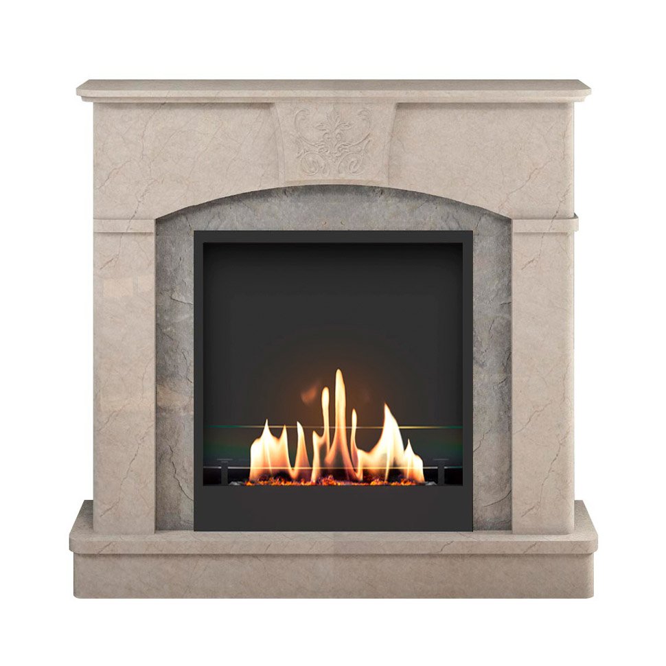 Биокамин в мраморном портале SteelHeat Praga 