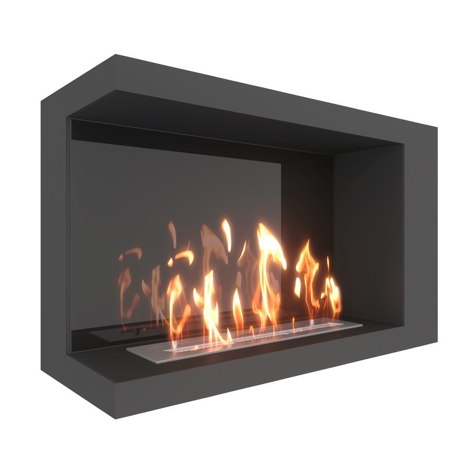 Биокамин угловой SteelHeat LONG 800 левый 