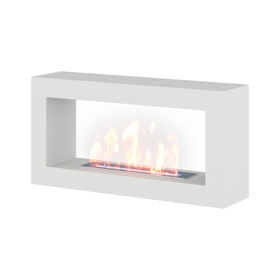 Биокамин SteelHeat FRAME ONE 900 белый 