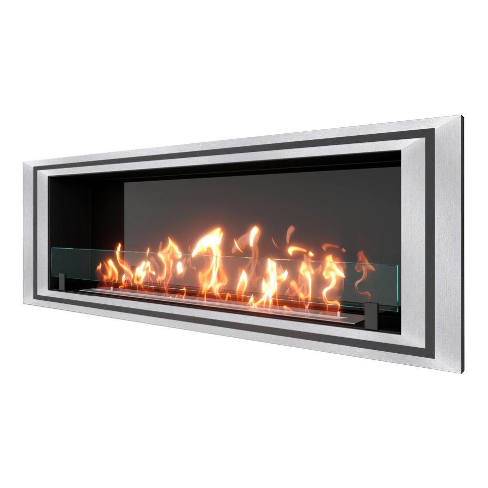 Биокамин встраиваемый SteelHeat LONG-D 1500 