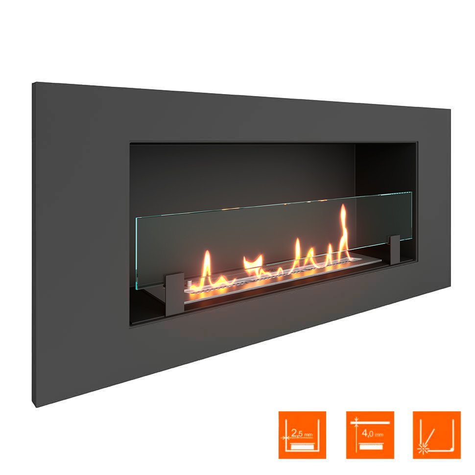 Биокамин встраиваемый SteelHeat LONG 900 Small 