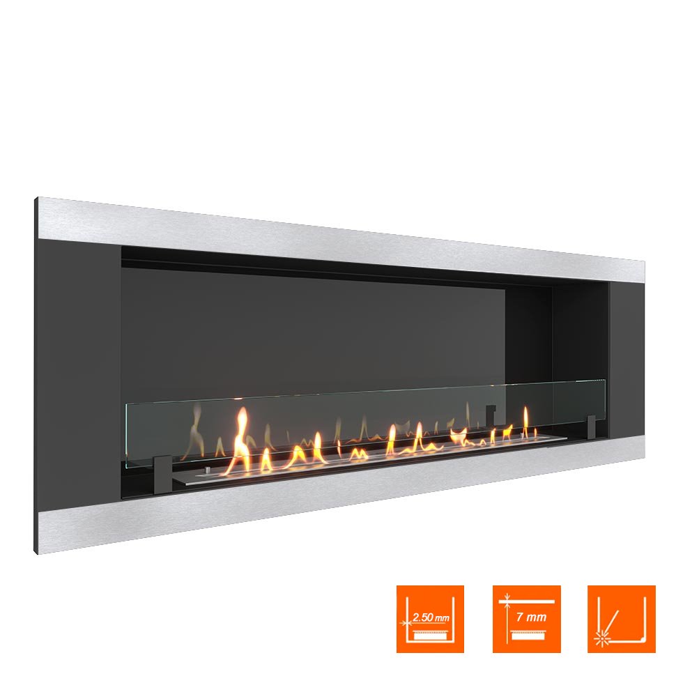 Биокамин встраиваемый SteelHeat LONG-H 1500 