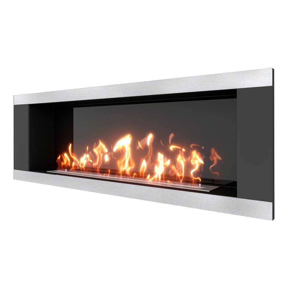 Биокамин встраиваемый SteelHeat LONG-H 1500 