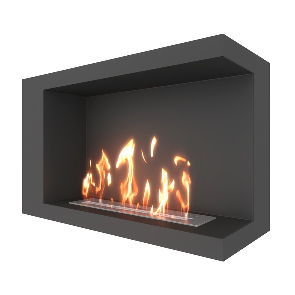 Биокамин угловой SteelHeat LONG 800 правый 