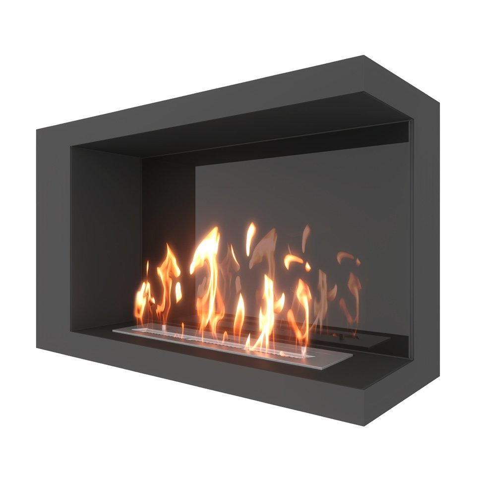 Биокамин угловой SteelHeat LONG 800 правый 