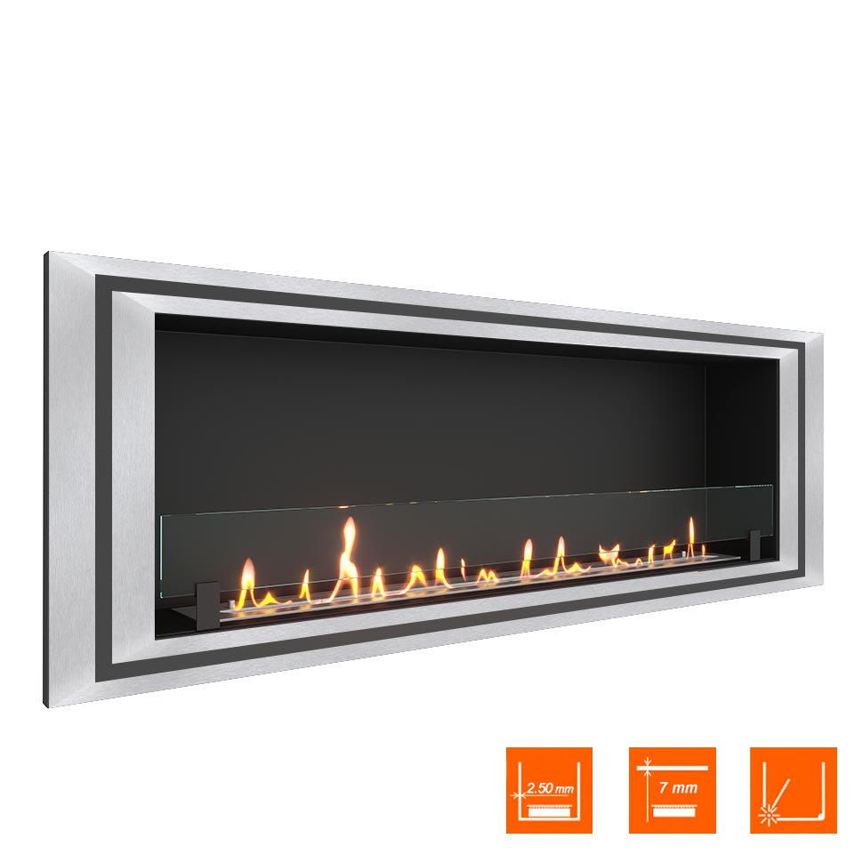 Биокамин встраиваемый SteelHeat LONG-D 1500 XL 