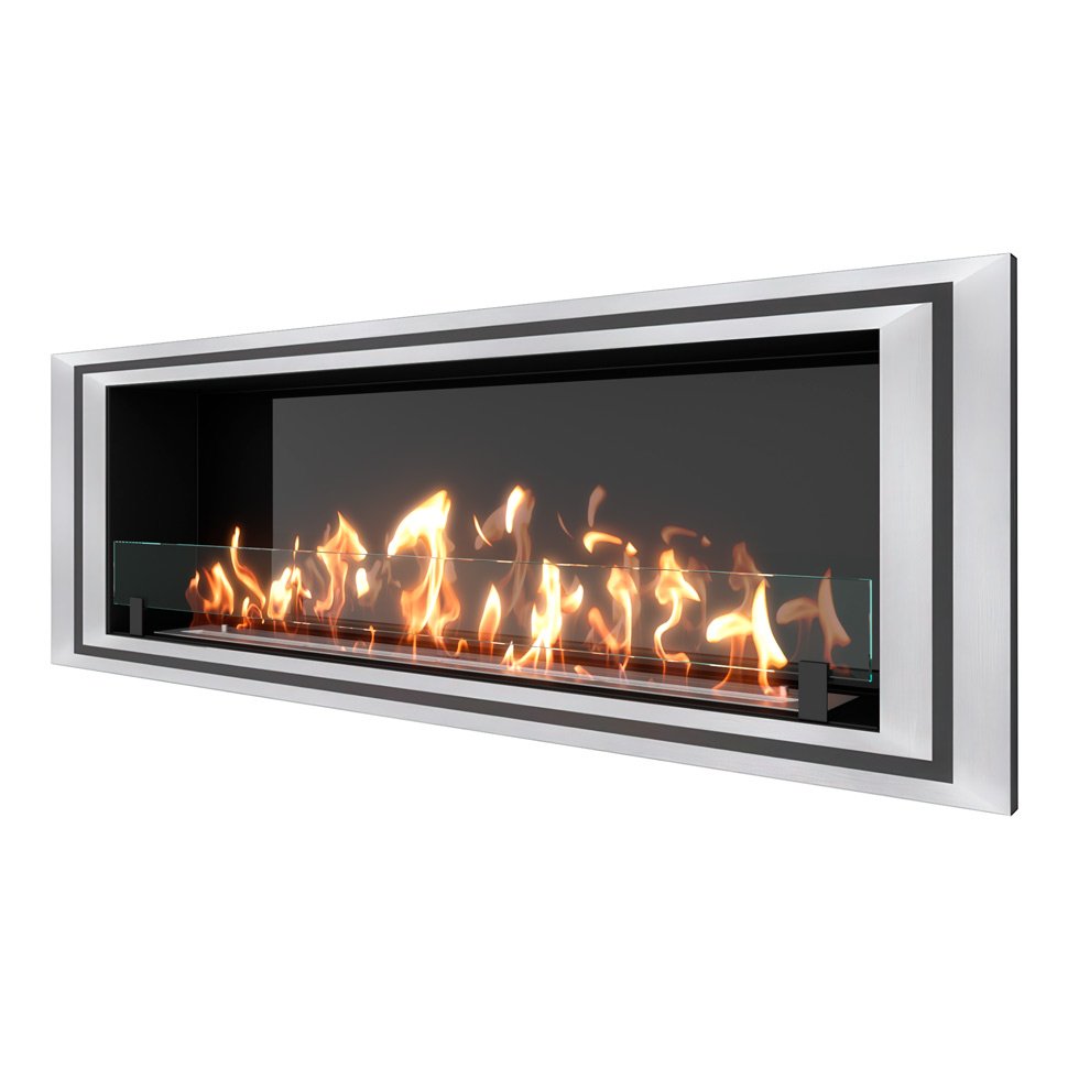 Биокамин встраиваемый SteelHeat LONG-D 1500 XL 