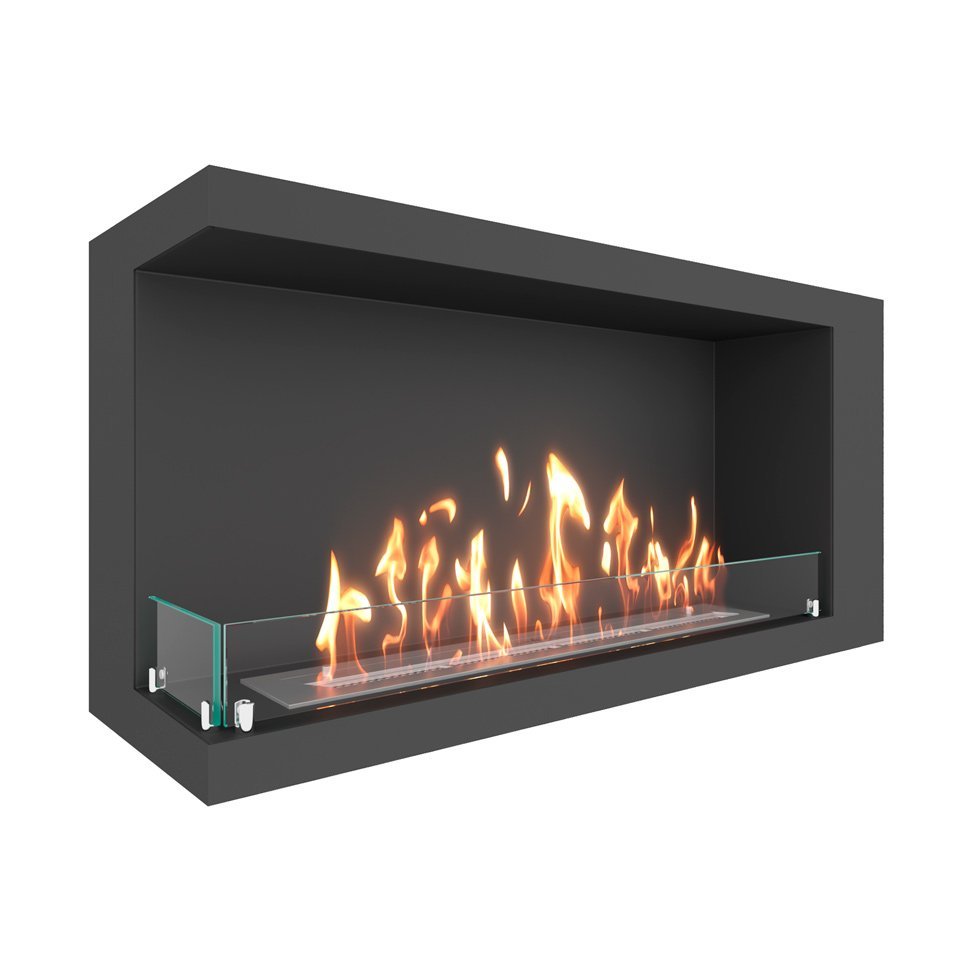 Биокамин угловой SteelHeat LONG 1000 левый 