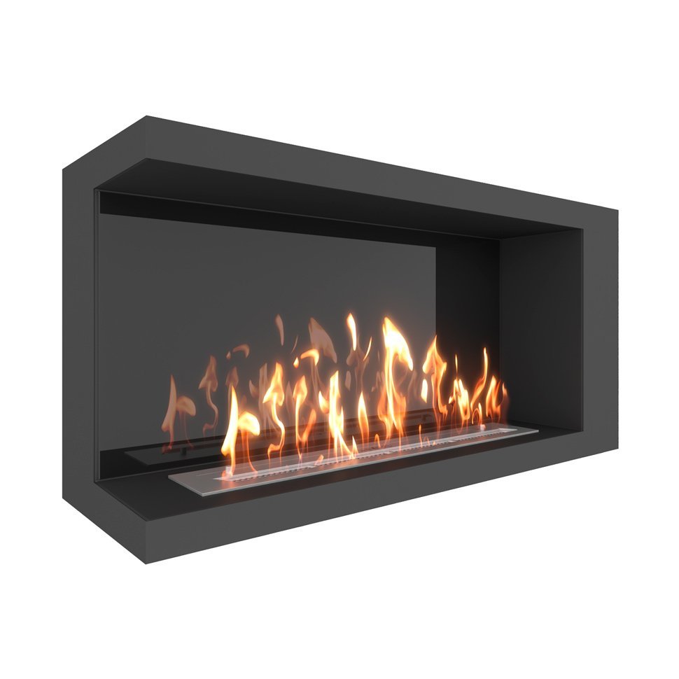 Биокамин угловой SteelHeat LONG 1000 левый 