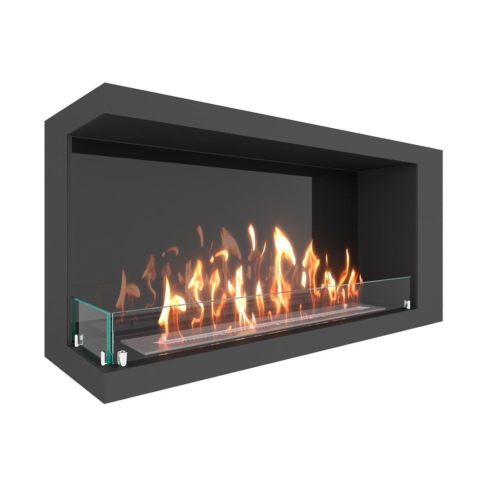 Биокамин угловой SteelHeat LONG 1000 левый 