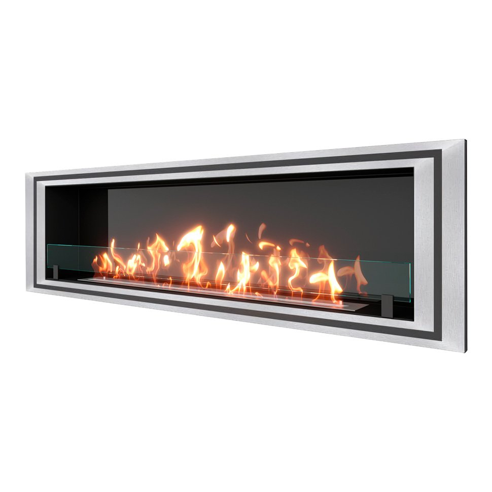 Биокамин встраиваемый SteelHeat LONG-D 1800 