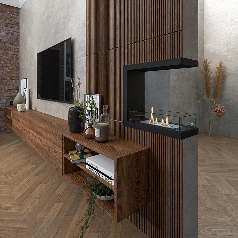 Биокамин торцевой SteelHeat Leader 500 